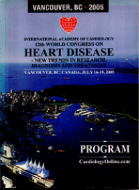 Image of INTERNATIONAL ACADEMY OF CARDIOLOGY 12TH WORLD CONGRESS ON HEART DISEASE: NEW TRENDS IN RESEARCH, DIAGNOSIS AND TREATMENT