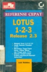 REFERENSI CEPAT LOTUS 1-2-3 RELEASE 2.3