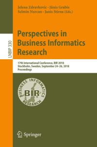 PERSPECTIVES IN BUSINESS INFORMATICS RESEARCH
