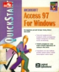 QUICKSTART MICROSOFT ACCESS 97 FOR WINDOWS            SDH