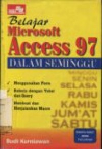 BELAJAR MICROSOFT ACCESS 97 DALAM SEMINGGU             SDH