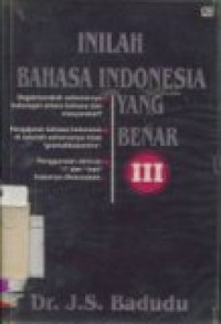 INILAH BAHASA INDONESIA YANG BENAR III