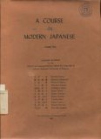 A Course in Modern Japanese volume two