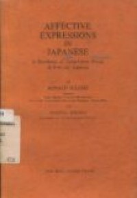 Affective expressions in Japanese