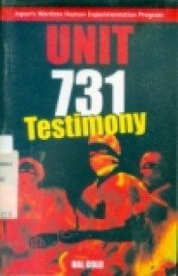 Unit 731 testimony