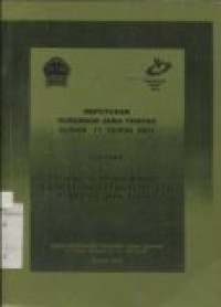 STANDAR PELAYANAN MINIMAL BIDANG KESEHATAN KABUPATEN KOTA DI PROPINSI JAWA TENGAH (Keputusan Gubernur Jawa Tengah Nomor 71. Tahun 2004)