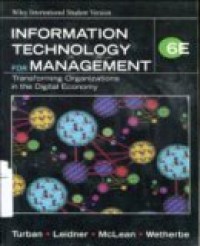 INFORMATION TECHNOLOGY FOR MANAGEMENT