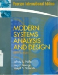 MODERN SYSTEMS ANALYSIS AND DESING