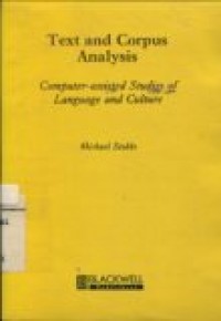 TEXT AND CORPUS ANALYSIS ( Computer-assisted Studies of Language and Cultere)