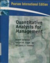 QUANTITATIVE ANALYSIS  FOR MANAGEMENT TENTH EDITION ( PERSON INTERNATIONAL EDITION )